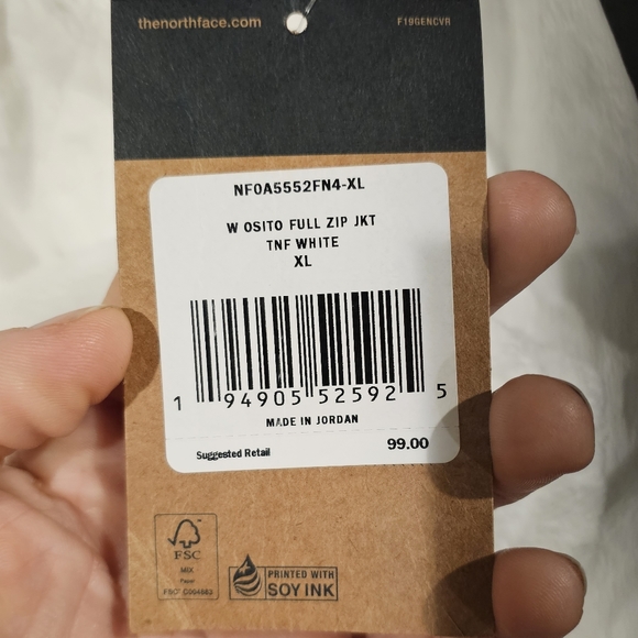 North Face silver fleece jacket - Picture 2 of 2